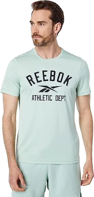 Reebok Workout Ready Poly Graphic Short Sleeve Tee (Light Sage) Men's T Shirt