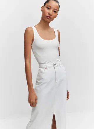 Square Neck Knitted Tank 