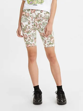 Levi's Sleepy Cool Bike Shorts - Women's - LYNN FLORAL PEACH BEIGE