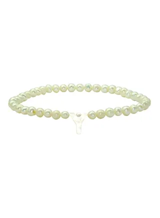 Pearls Letter Y Elastic Bracelet 
