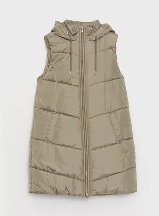 Zip Drawstring Detail Vest 