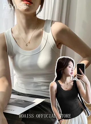 Women 2 Piece Set Classic and Versatile Solid Color Design Timeless and Flattering Slim Fit to Enhance the Figure Women Sleeveless Vest Base Layer 