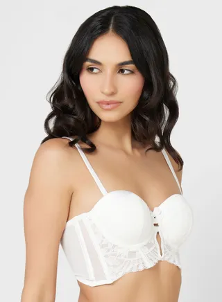 Padded Balcony Longline Bridal Bra 