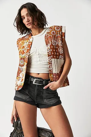 Spell Cha Cha Quilted Vest by Spell at Free People
