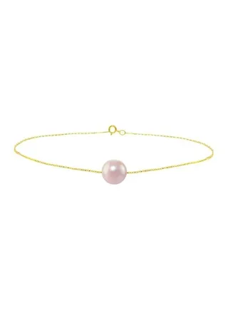 18 Karat Gold And Pearl Bracelet 