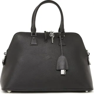Logo-Patch Leather Shoulder Bag