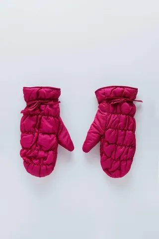 Nasty Gal Womens Quilted Mittens