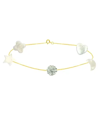 18 Karat Yellow Gold Gradual Built In Chain Bracelet 