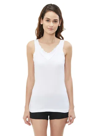 Ladies Cotton Vest White 