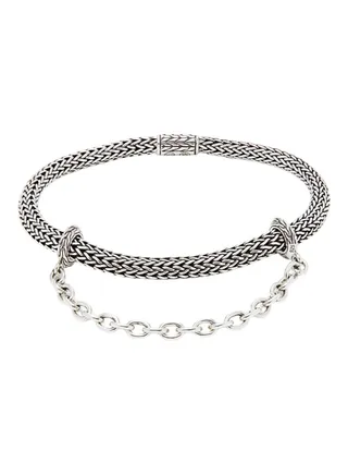 Sterling Silver Braided Bracelet for Women One Size 
