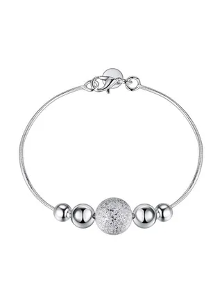 Silver Plated Beaded Bracelet 