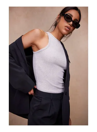 Rib Racer Neck Vest 