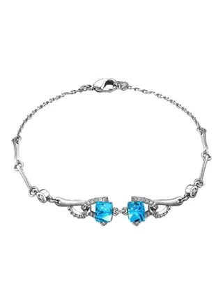 Silver Crystal Studded Bracelet 