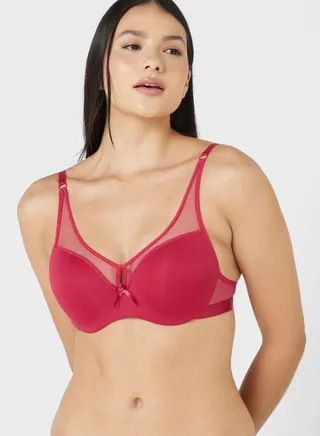 Mesh Detail Demi Bra