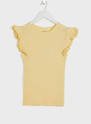 Kids Lace Sleeve Trim Top 