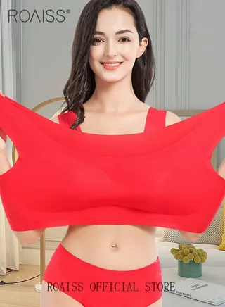 Women's Seamless Bralette One-piece High Elastic Leisure Bra No Steel Ring Padded Lingerie Daily Comfort Breathable Soft Underwear Underclothes 