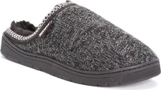 MUK LUKS Men's Gabriel Clog Slippers-Dark Blue L