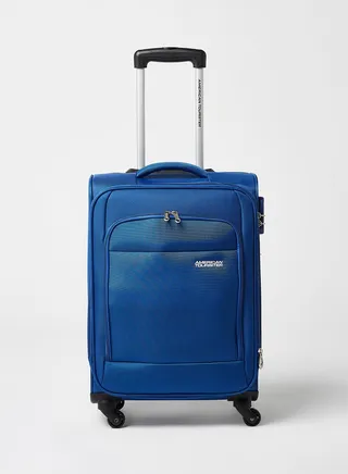 Stylish 4 Wheels Small Cabin Luggage Trolley Blue 