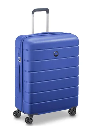 Delsey Lagos 82cm Hardcase Expandable 4 Double Wheel Check-in Luggage Trolley Case Deep Blue 