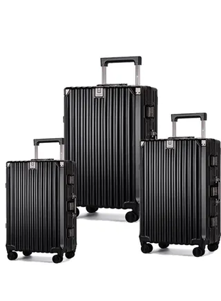 3 Pieces Aluminium Hardside 360 degree Spinner Wheels Trolley Luggage Set with TSA Lock 20/24/28 Inch 