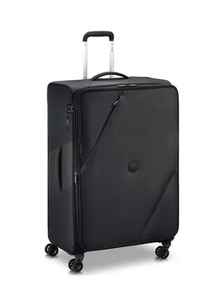 Maringa Lightweight Large Check in Luggage Trolley 71cm 4DW Black 