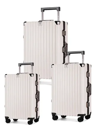 3 Pieces Aluminium Hardside 360 degree Spinner Wheels Trolley Luggage Set with TSA Lock 20/24/28 Inch 
