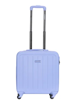 Single Hardside Spinner 4 Wheels Cabin Trolley Luggage With Number Lock 16 Inches Pale Purple 