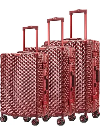3 Pieces Aluminium Hardside 360 degree Spinner Wheels Trolley Luggage Set with TSA Lock 20/24/28 Inch 