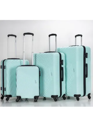 Set of 4 ABS Trolley Luggage With Number Lock 20,24,28,32 Inches 