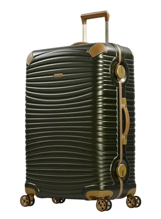 Hard Case Travel Bags Makrolon Polycarbonate Gold Jetstream Aluminum Frame Luggage Zipper Less Suitcase Extra Corner Protection Double Tsa Lock E9R1 Carry On 20 inch Dark Olive 