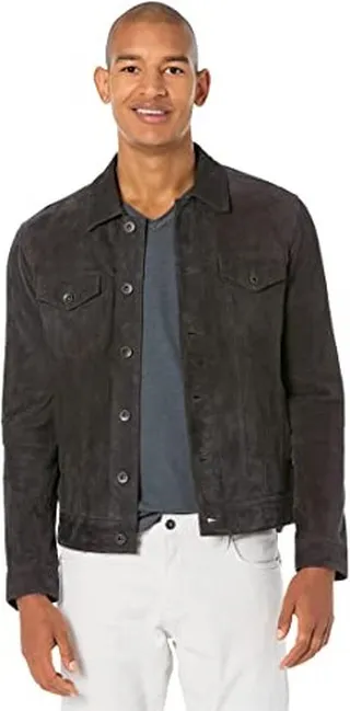 JOHN VARVATOS Men's Brandon Unlined Trucker Jacket