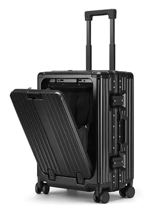 Premium Expandable Aluminum Frame ABS & PC Suitcase With USB charging port and C type ,20 inch 