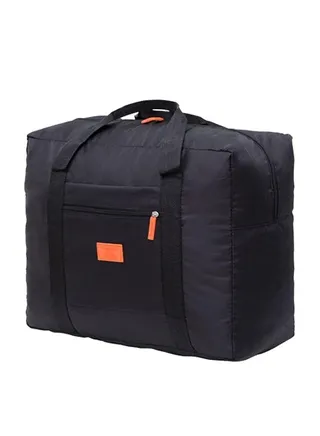 Waterproof Folding Travel Duffel Bag Black 