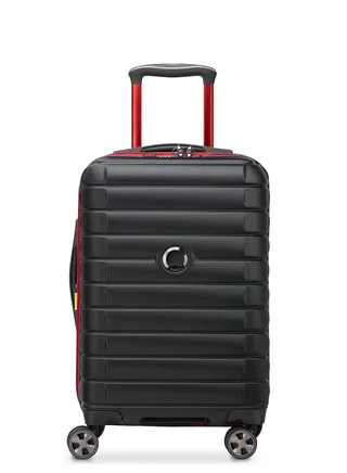 Delsey Shadow 5.0 Alfa Romeo F1 Collection 55cm Hardcase Expandable 4 Double Wheel Cabin Luggage Trolley Case Black - 00287880100F1 