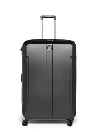 Delsey Depart Hard 80cm Hardcase 4 Double Wheel Expandable Check-In Luggage Trolley Case Black - 00314583000 X9 
