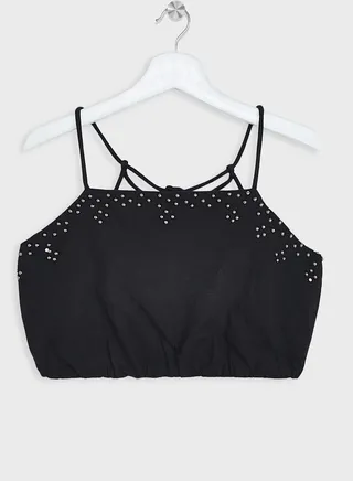 Youth Embroidered Crop Top 