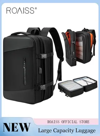 Carry-On Luggage Backpack Unisex Backpack with External Charging Interface, Wet and Dry Separation, Large Capacity Scientific Compartmentalized Backpack, Travel Backpack, Short-Distance Luggage Bag 