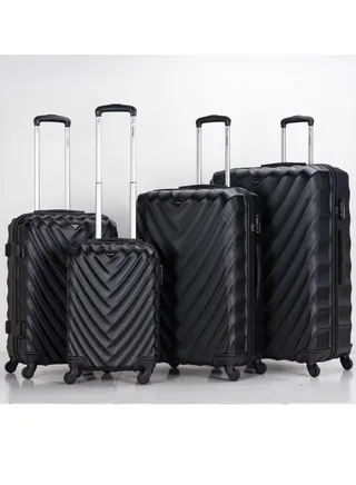 Set of 4 ABS Trolley Luggage With Number Lock 20,24,28,32 Inches 