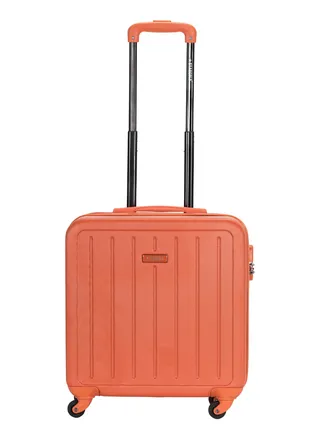 Single Hardside Spinner 4 Wheels Cabin Trolley Luggage With Number Lock 16 Inches 