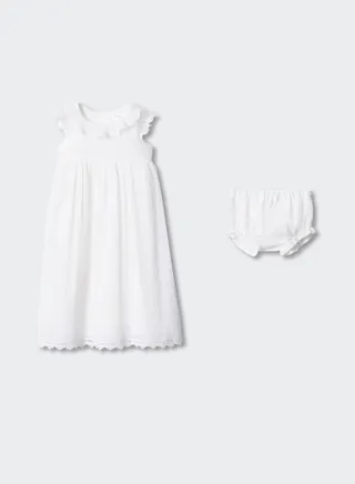 Infant Embroidered Dress With Knicker 