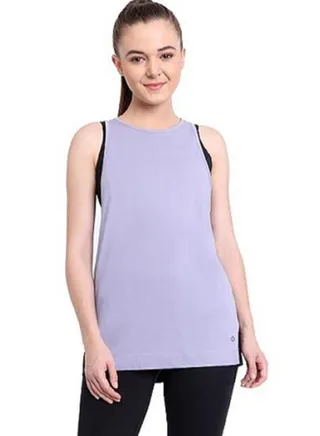 Organic Round Neck Tank Top Black 