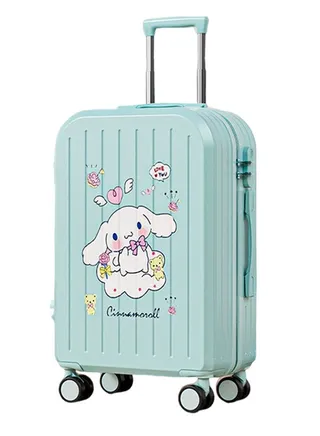 Luggage for female students,  multifunctional trolley case, light sound universal wheel, high color value password box（Blue） 