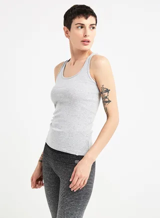 Racerback Tank Top Light Grey Mélange 