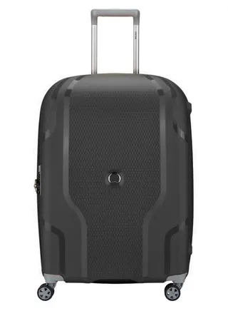 Delsey Clavel 83cm Hardcase 4 Double Wheel Expandable Check-In Luggage Trolley Black 