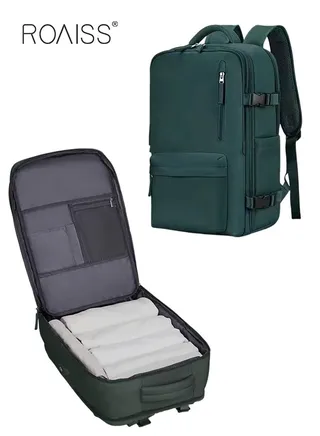 Travel Backpack for Men Women Carry On Backpack with USB Charging Port Shoe Compartment 15.6 Inch Laptop Backpack Flight Approved College School Bag Casual Daypack for Weekender Business Hiking 