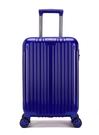 Single Travel Trolley Luggage Hardside Expandable 4 Spinner Wheels 20 Inch 3 numbered lock ABS+PC material 