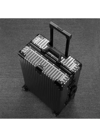 Hardcase Travel Suitcase Al-Mg Alloy Luggage Trolley With 4 Spinner Wheel 29 Inch 