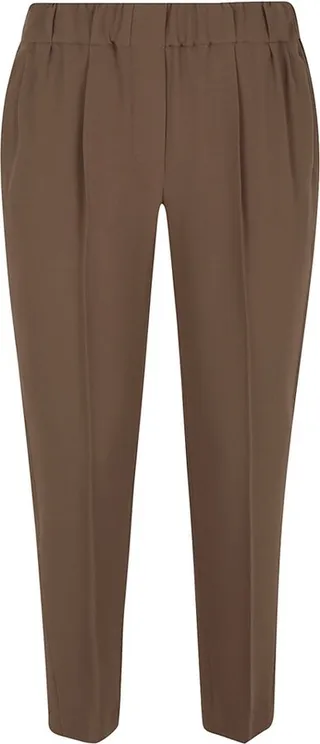 Brunello Cucinelli Elastic Waist Cropped Trousers