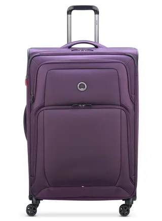 Delsey Optimax Lite 78.5cm Softcase 4 Double Wheel Expandable Check-In Luggage Trolley Purple 