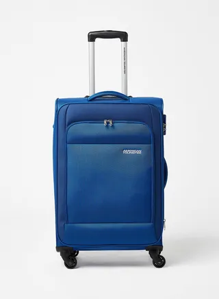 Stylish 4 Wheels Medium Check-In Luggage Trolley Blue 